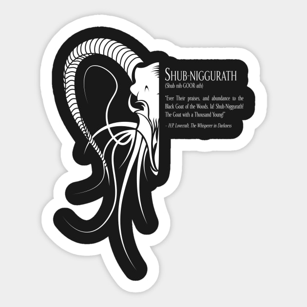 Shub-Niggurath II Sticker by Deefurdee